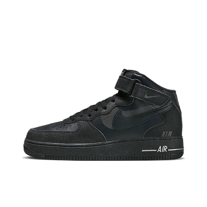 Nike Air Force 1 Mid Unisex Sneakers - Ankle Support, Classic Cushioned Comfort & Durable for All-Day Wear DQ7666-001