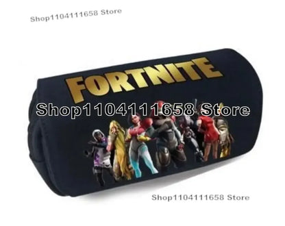 Fortnited Trousse Large Capacity Waterproof Velcro Pencil Case Student Black Estuche Stationery School Pennenzak Supplies