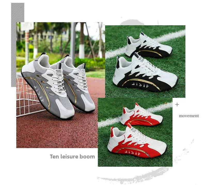 Fashionable Large Size Men's Sports Shoes Mesh Upper Breathable Comfortable Casual Sneakers Trendy Men's Footwear from China