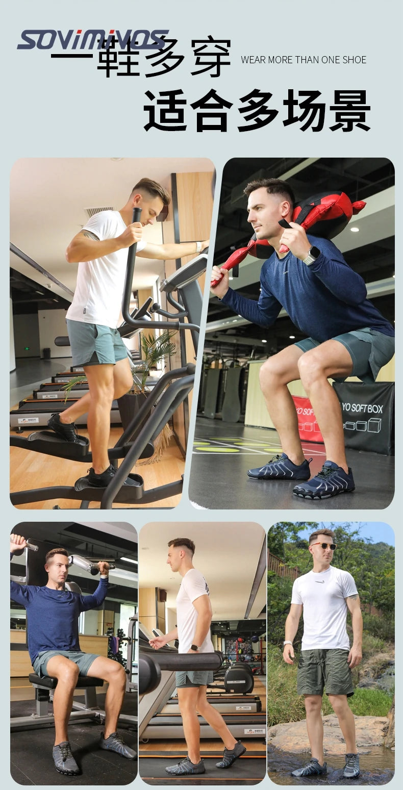 Men's Trail Running Shoes, Lightweight Athletic Zero Drop Barefoot Shoes Non Slip Outdoor Walking Minimalist Shoes for Women