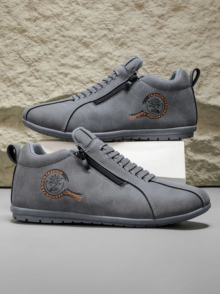Men's Lightweight Casual Shoes Outdoor Entertainment Skateboarding Daily Walking Driving Shoes Comfortable Breathable Slip-On