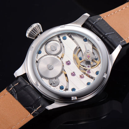 Corgeut Seagull ST3600 17 Jewelry 44mm Mechanical Watch Hand Wound Sapphire waterproof Watch Sports Leather Luxury 6497 Watch