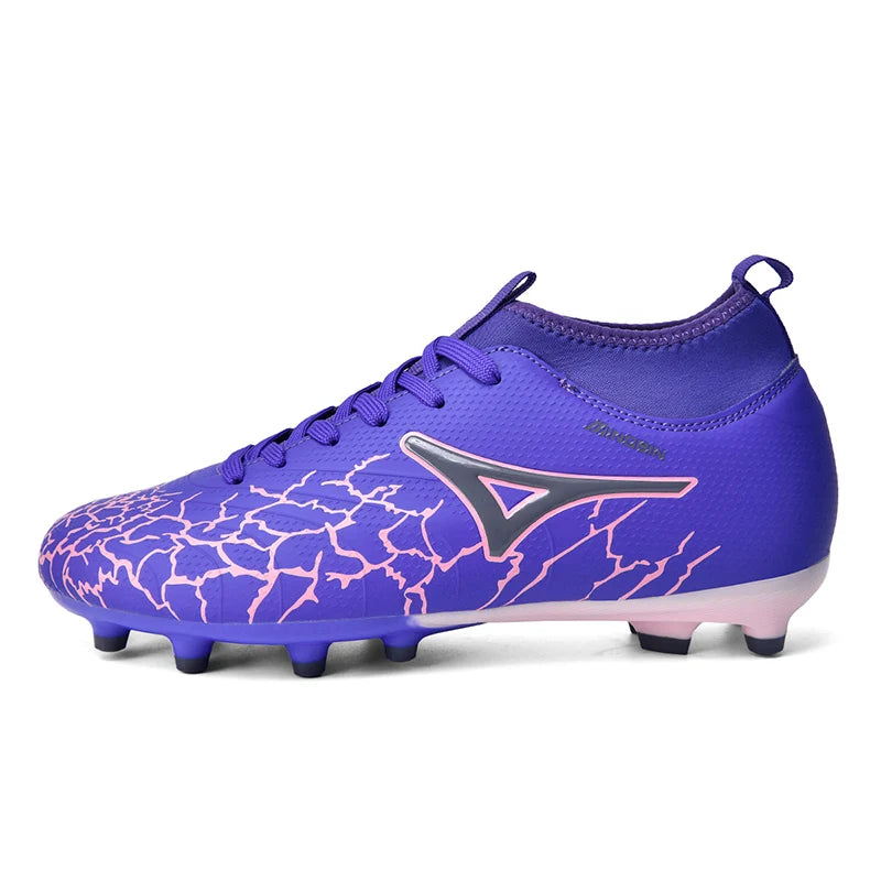 Men Ankle Football Boots Outdoor Grass Cleats Unisex Soccer Shoes Long Society Spikes FG Professional Football Shoes Chuteira