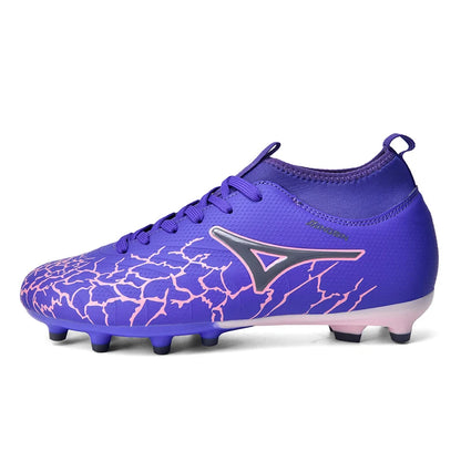 Men Ankle Football Boots Outdoor Grass Cleats Unisex Soccer Shoes Long Society Spikes FG Professional Football Shoes Chuteira