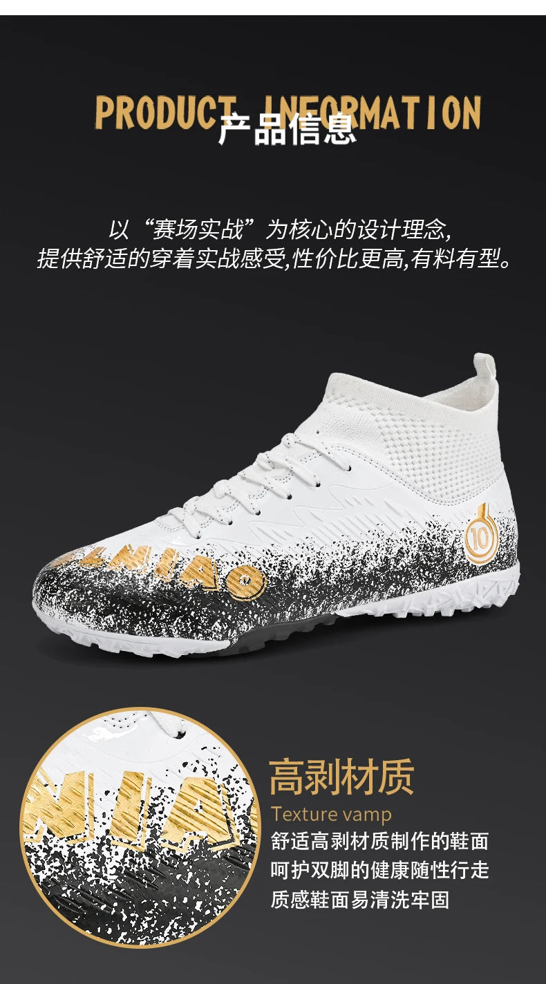 Men Soccer Shoes Kids Football Boots Women Professional Soccer Cleats Antiskid Chaussure Football TF/FG Outdoor Football Shoes