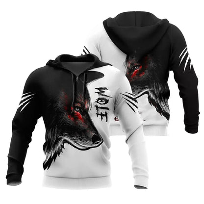 Fashion Autumn lion,wolf Hoodies White Tiger Skin 3D All Over Printed Mens Sweatshirt Unisex Pullover Casual Jacket