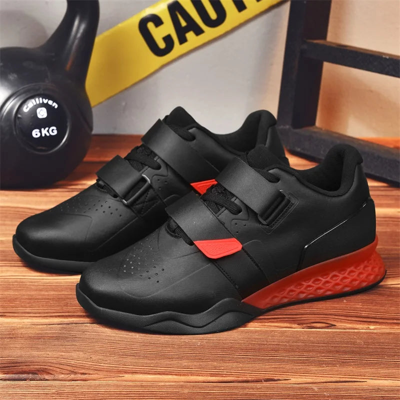 Weightlifting shoes, professional men and women powerlifting squat training shoes, hard sole gym shoes with stable heel, non-slip design