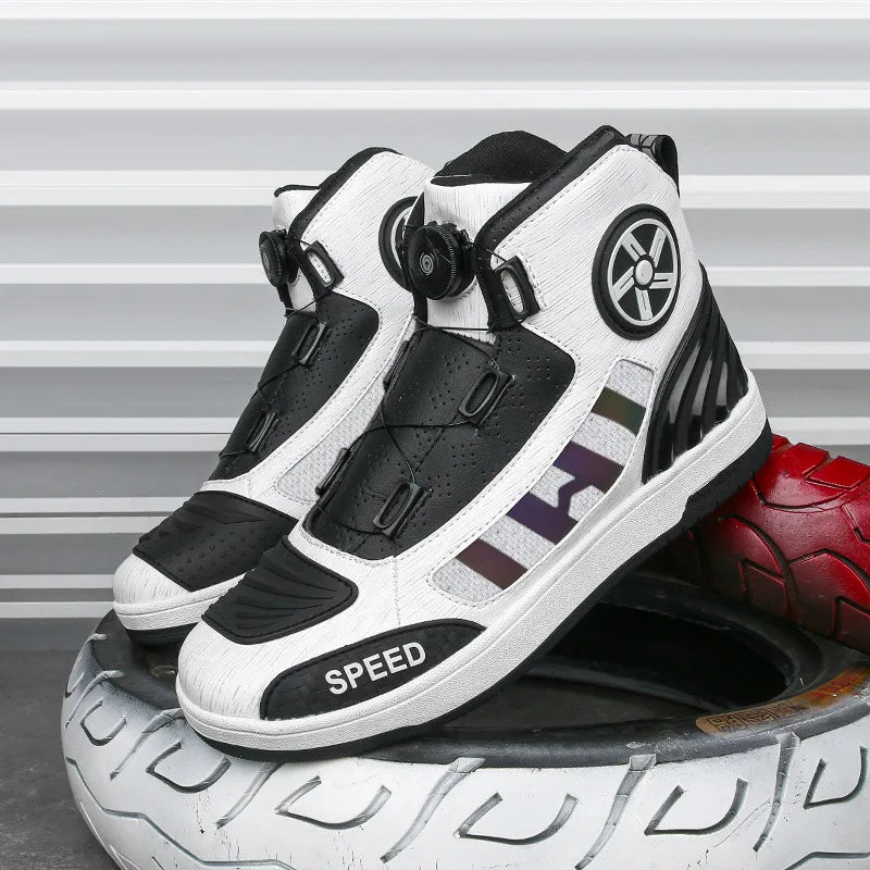 Motorcycle professional protective riding boots four season new fashion breathable anti slip men's outdoor off-road riding shoes