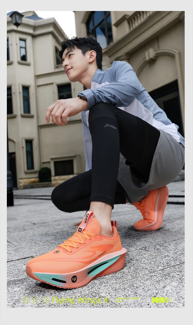 Carbon board men's and women's anti slip running shoes, professional marathon sports breathable mesh CHUNTA sports shoes