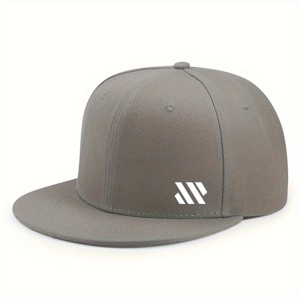 Casquette de baseball avec logo blanc – Casquette unisexe ajustable, respirante, à visière plate – Casquette légère pour les activités de plein air et les voyages – Chapeaux
