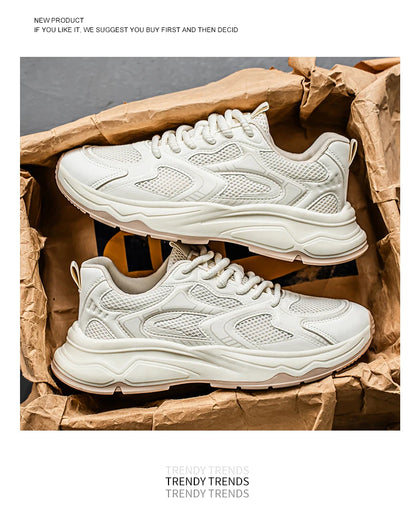 Men's speed casual sneakers spring summer soft-sole anti-slip breathable outdoor running shoes fashion Youth Joker sports shoes