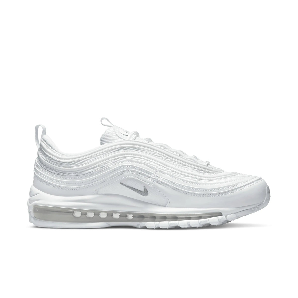 Nike Air Max 97 Running Shoes - Cushioning, Full-Length Breathable, Slip-Resistant, Durable, White-921826-101