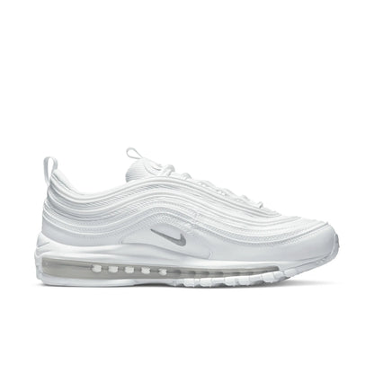 Nike Air Max 97 Running Shoes - Cushioning, Full-Length Breathable, Slip-Resistant, Durable, White-921826-101