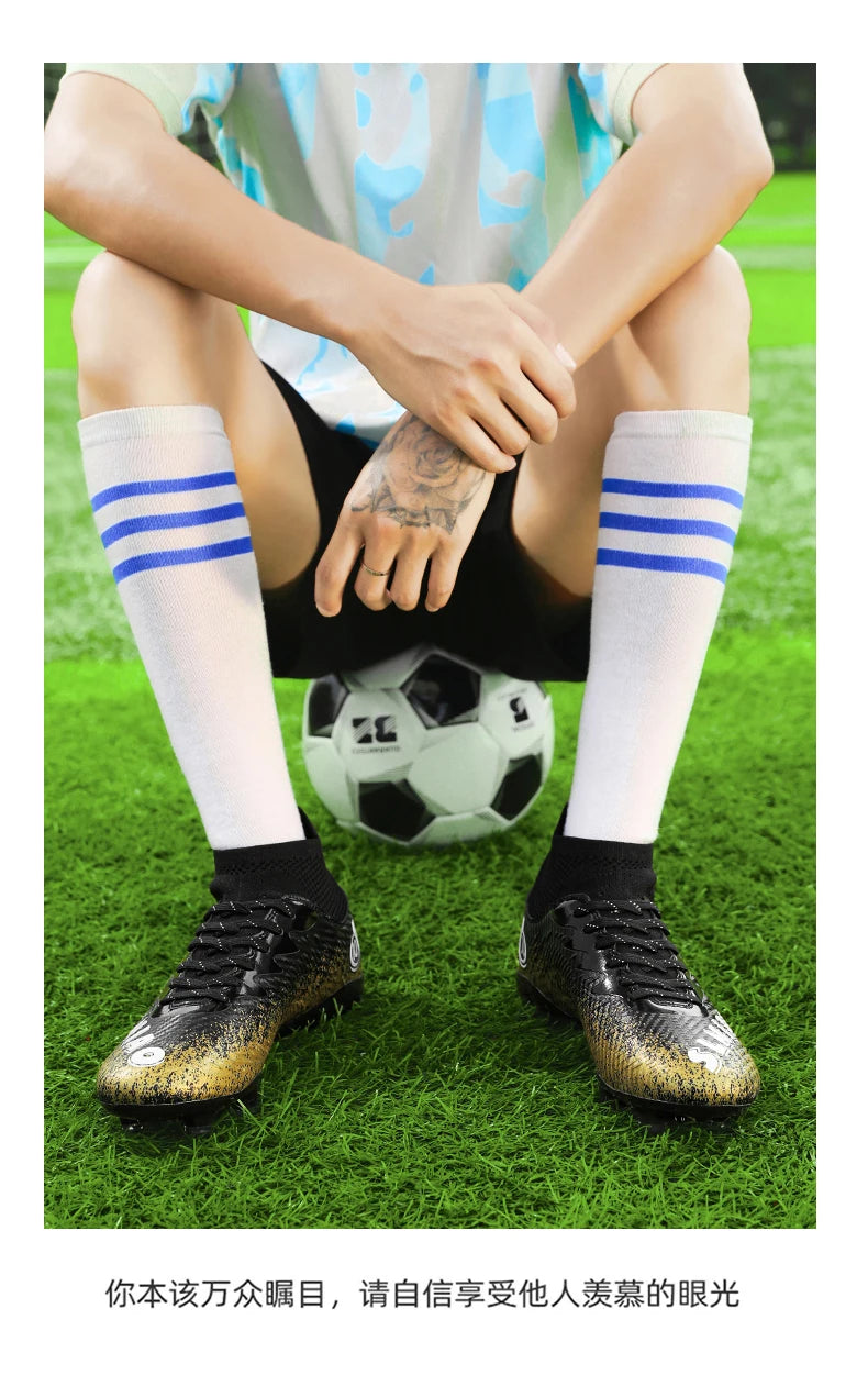 Men Soccer Shoes Kids Football Boots Women Professional Soccer Cleats Antiskid Chaussure Football TF/FG Outdoor Football Shoes
