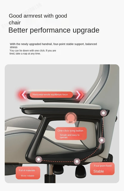 2024 New Modern Computer Office Chair Home Comfortable Dormitory Study Anchor Gaming Swivel Backrest Sofa Lifting Chair
