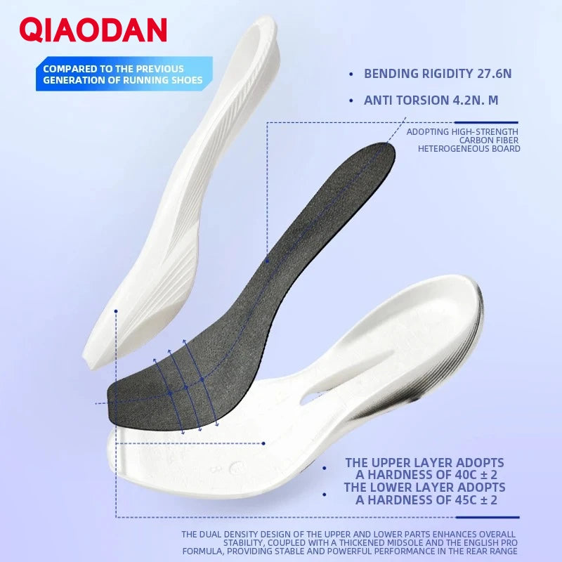 QIAODAN Feiying PB3 Enhanced Edition Professional Marathon Carbon Board tekaški čevlji moški športni copati QDB023251299T
