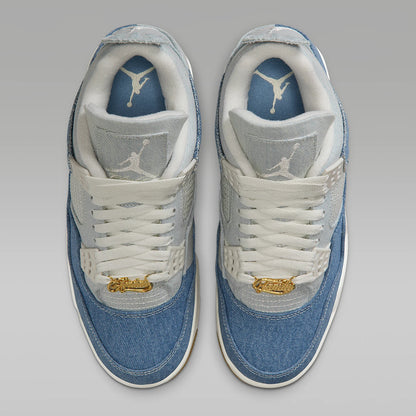 Nike genuine JORDAN women's air cushion shock-absorbing mid top denim basketball shoes IB6716-100