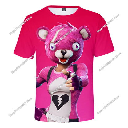 Fortnite T-Shirt Men Shoot Game Battle Hero T-shirt Victory Royale Clothing Young Children T-shirts for Boys Girls Ages 2-14
