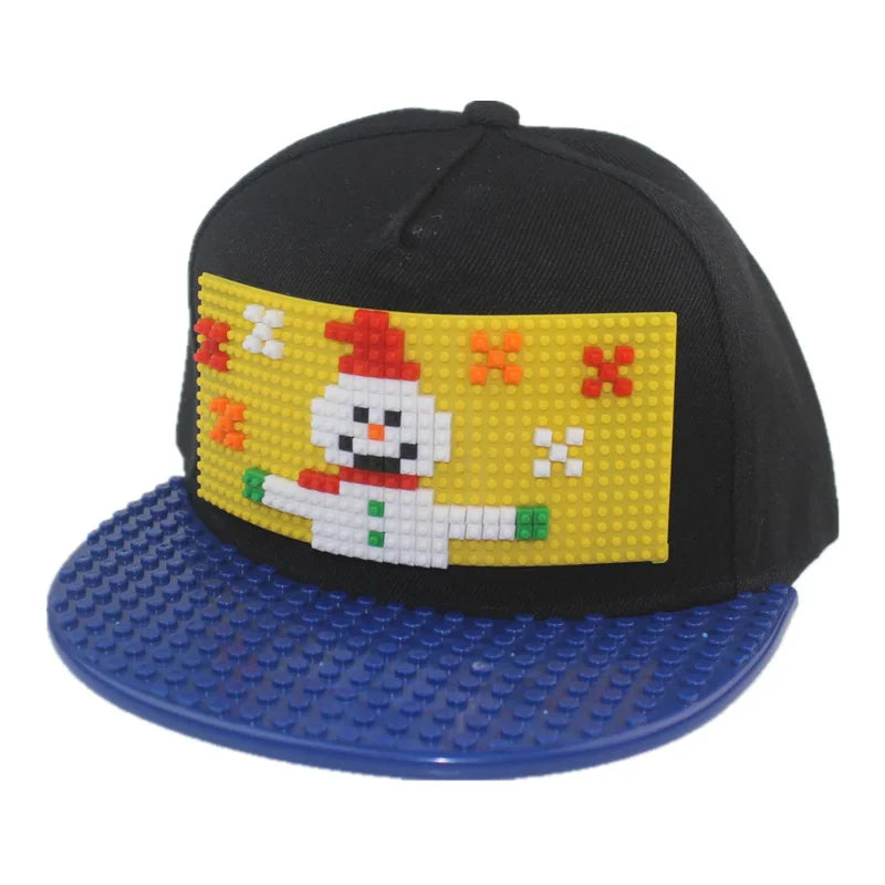 Crtani patchwork bejzbol kape, uradi-sam blokovi, snapback kape, hip hop kape za muškarce i žene, odvojivi pikseli, kape za tatu, dječje kape, kape za odrasle