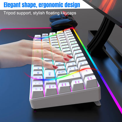 Hot Sale! 69-Key RGB Backlit Wired Gaming Keyboard, 68% Compact Design, A Must-Have Gadget for Office Workers and Gamers