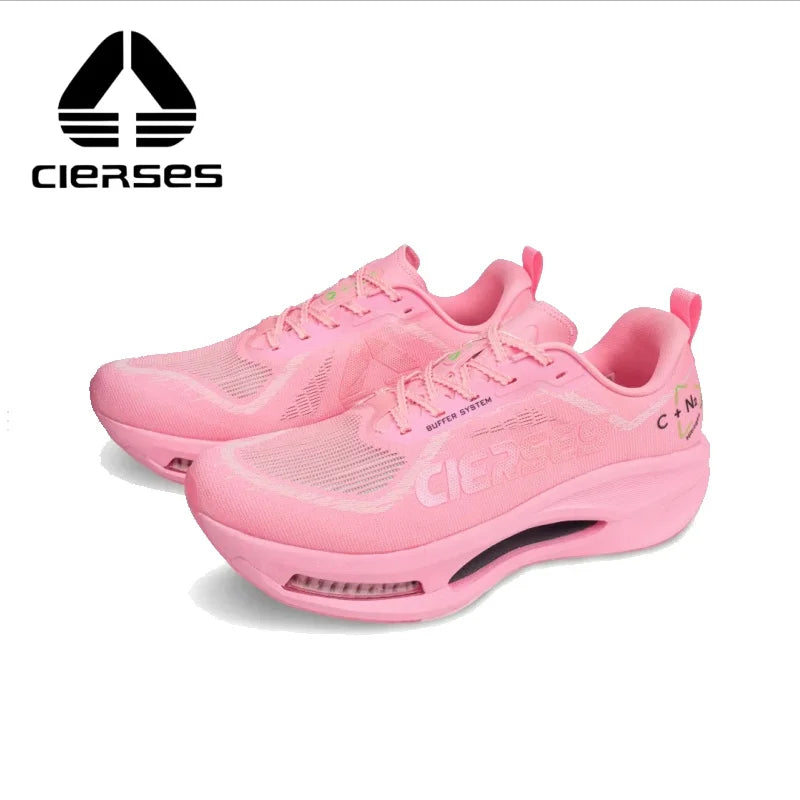CIERSES Men's Carbon Plate Running Shoes Nitrogen Air Cushion Shock Absorption Stable Training Sports Shoes