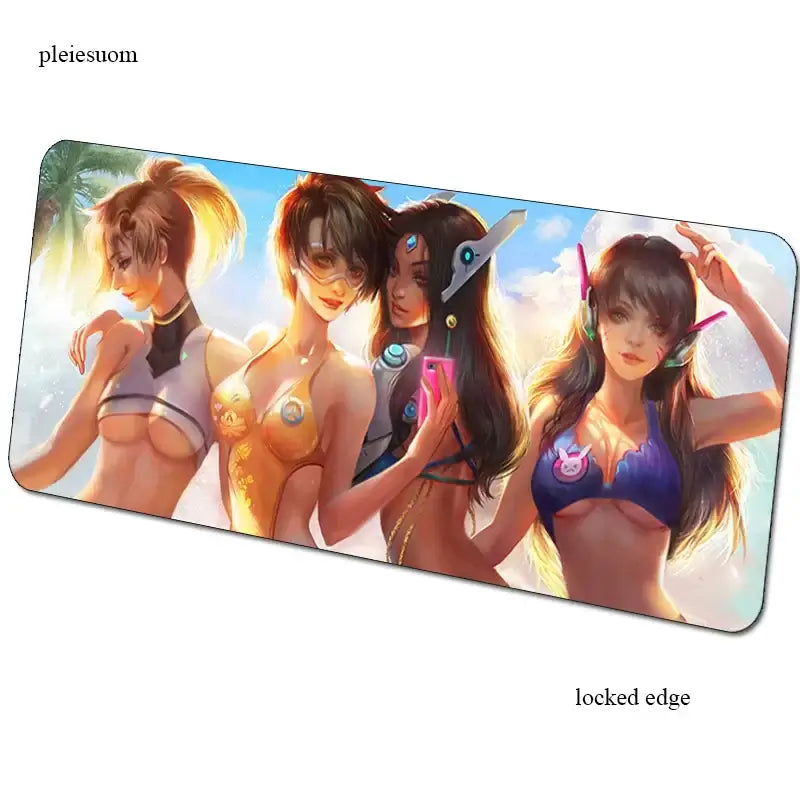 Tapete de rato gaming Overwatch com impressão HD, 900x400x3mm, para PC e secretária, tapete gamer para computador portátil e desktop