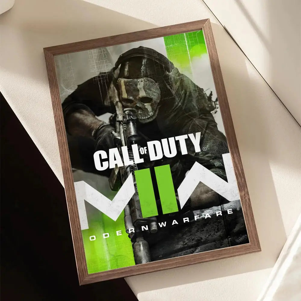 Самозалепващи се стенни стикери Call of D-DUTY с геймърски постер, HD стенен декор за спалня, дневна, домашна декорация и подарък