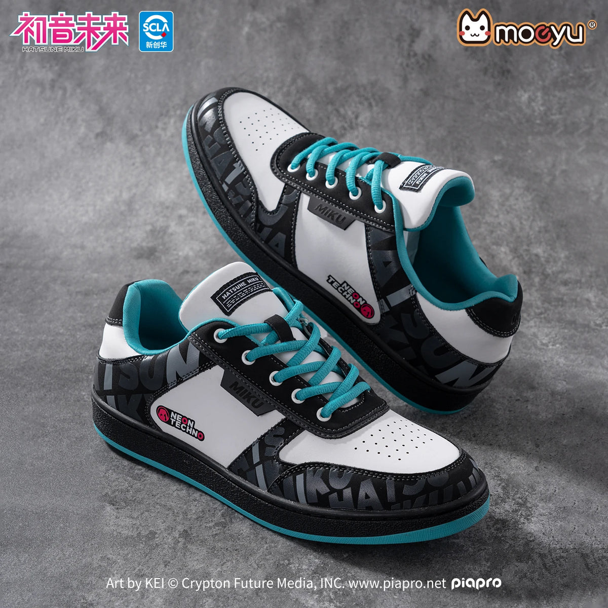 Buty Moeyu Hatsune Miku dla kobiet i mężczyzn – Vocaloid, cosplay, anime – męskie trampki, tenisówki, sznurowane, sportowe, do biegania, obuwie codzienne