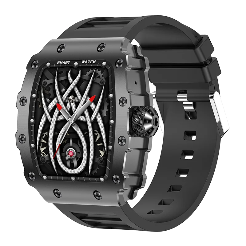 New Trend Smart Watch 1.76 inch AMOLED 3D Dynamic Dial IP67 Waterproof Bluetooth Call NFC Voice Assistant Men Sports Smartwatch