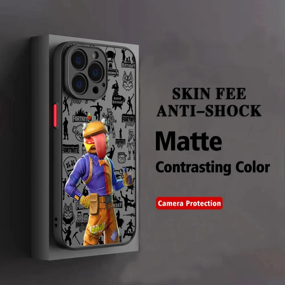 Puzdro na telefón Hot Game F-Fortnites pre Oppo A6 A5 A5x A59 A98 A38 A58 A78 A76 A57 A17 A55 A94 A74 A54 A16K A16 Pro 5G, matný kryt
