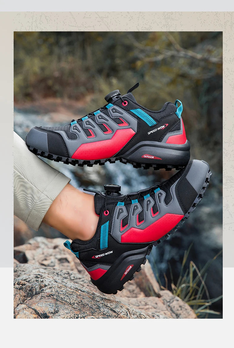 Lightweight Anti-slip Hiking Shoes Magnetic Closure Outdoor Adventure Sneakers