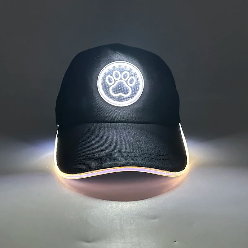 Fashion Glowing Baseball Cap LED Light Up Hiphop Hat Bar Club Props Fluorescent Hat Men Women DJ Dance Supplies Costume