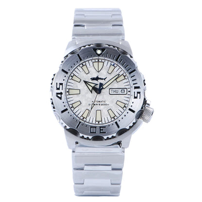 Relógio de mergulho masculino Heimdallr Sharkey Monster V2 em aço inoxidável 316L, movimento Japan NH36A, 200M à prova de água, relógios mecânicos para homem