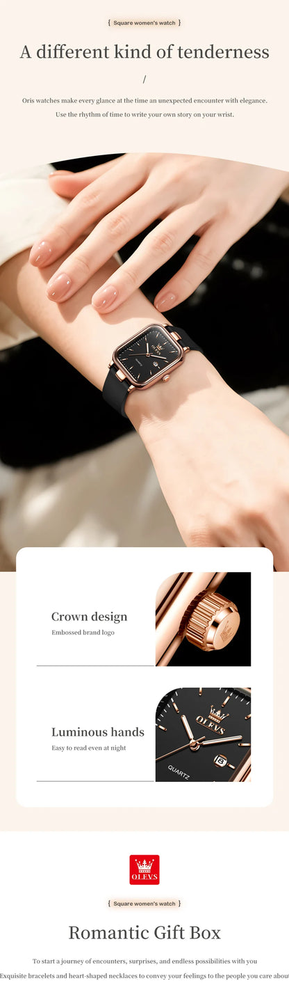 OLEVS 7089 Watch For Women Top Brand Calendar Quartz Woman Watch Waterproof Luminous Simple Fashion Elegant Ladies Hand Clock