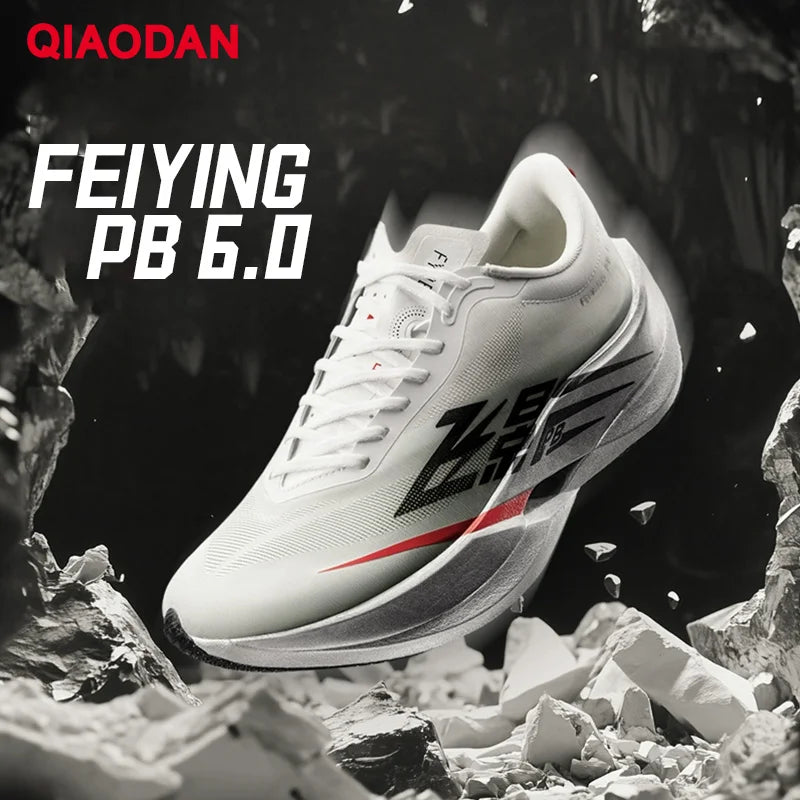 QIAODAN Feiying PB6.0 Men's Marathon Racing Running Shoes Full Palm Carbon Plate Sneakers Lightweight Sports Shoes QDB023261299