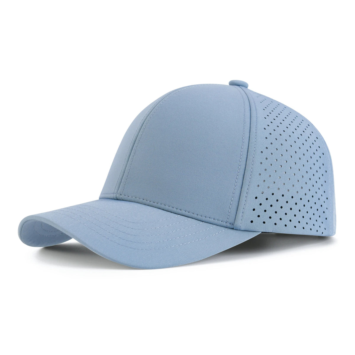 Casquette de baseball pour homme VOBOOM à séchage rapide, en maille découpée au laser, à visière incurvée et fermeture à pression, pour le sport en plein air, la course à pied et les voyages, couleur noire