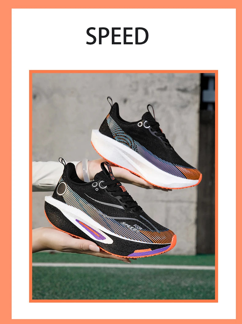 Men Carbon Board Running Shoes Marathon Long-Distance Running Sports Shoes Support Stable Casual Women Breathable Running Shoes