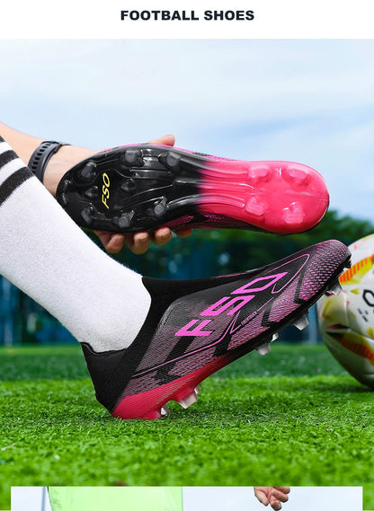 New Men Football Boots Non-Slip Boys Soccer Shoes Grass Cleats High-quality Match Sneakers Hot-selling Outdoor High-top Light