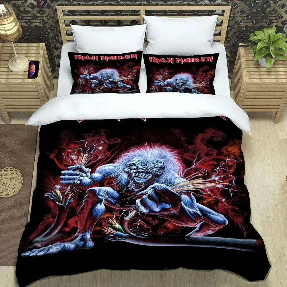 3D Rock band I-Iron-M-Maiden Bedding Sets exquisite bed supplies set duvet cover comforter set bedding set luxury birthday gift