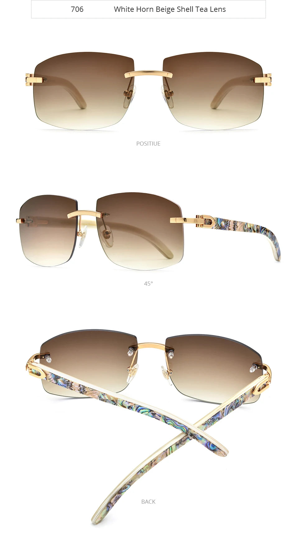 HEPIDEM Buffalo Horn Glasses Men Famous Brand Design Rimless Sunglasses Women Luxury Eyewear Horn-Rim Frameless Buffs Eyeglasses