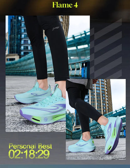 Carbon board men's and women's anti slip running shoes, professional marathon sports breathable mesh CHUNTA sports shoes