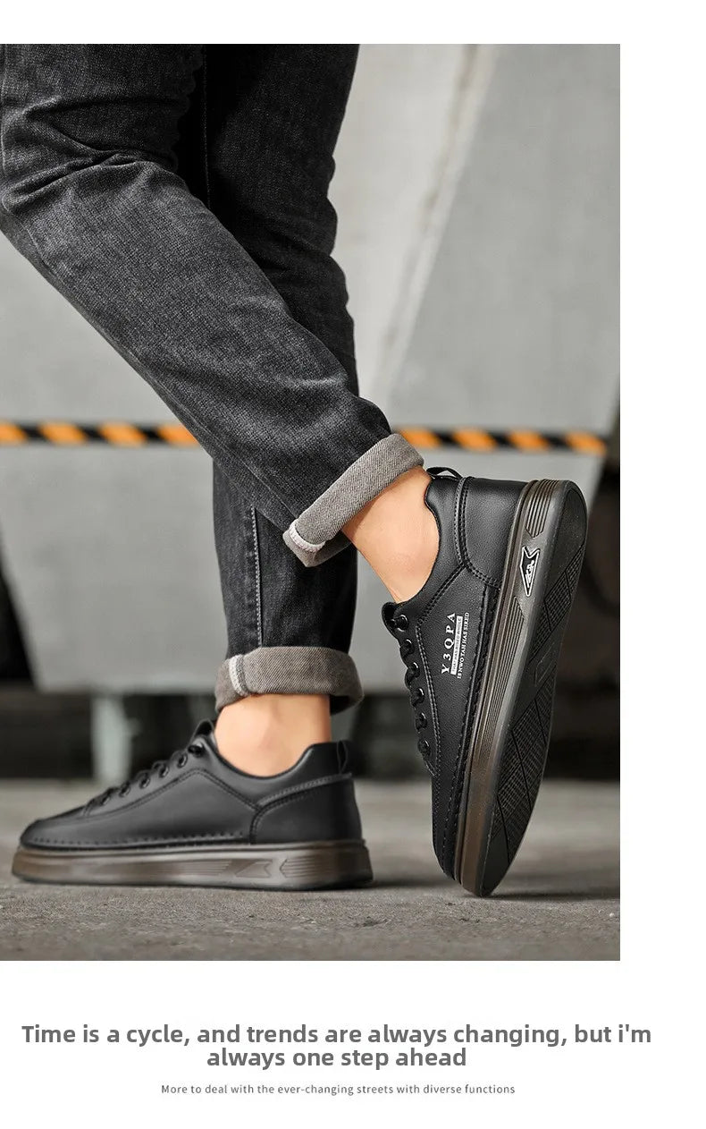 Modieuze casual zomerrijschoenen voor heren, sportieve instaploafers, veelzijdig, comfortabel, ademend, slijtvast leer -..