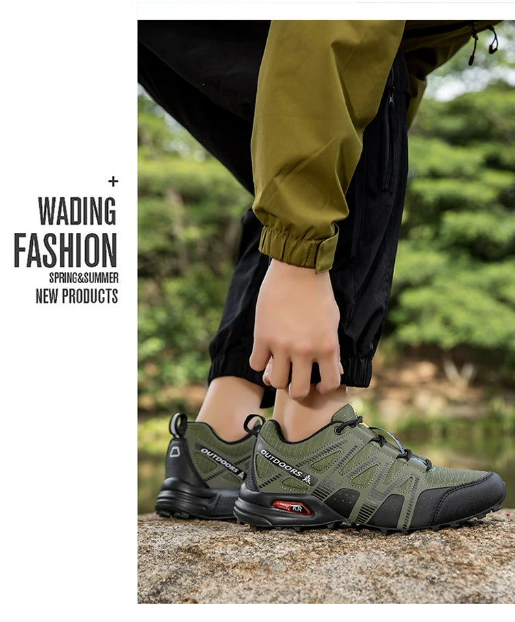 Men's Hiking Shoes Waterproof Non-slip All-terrain Outdoor Sports Shoes Hiking Camping Tactical Training Shoes Bicycle Shoes