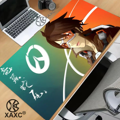 Tapete de Rato Grande Overwatch Kawaii XXL para PC, Tapete de Secretária para Computador, Gamer, Escritório, Teclado, Mesa, Acessórios Gaming, Mousepad XAXC