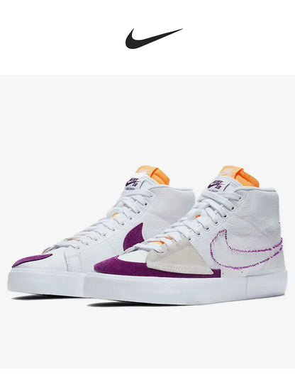 Oryginalne buty skateboardowe Nike SB BLAZER ZOOM dla mężczyzn i kobiet, o średniej wysokości cholewki, model DA2189-100
