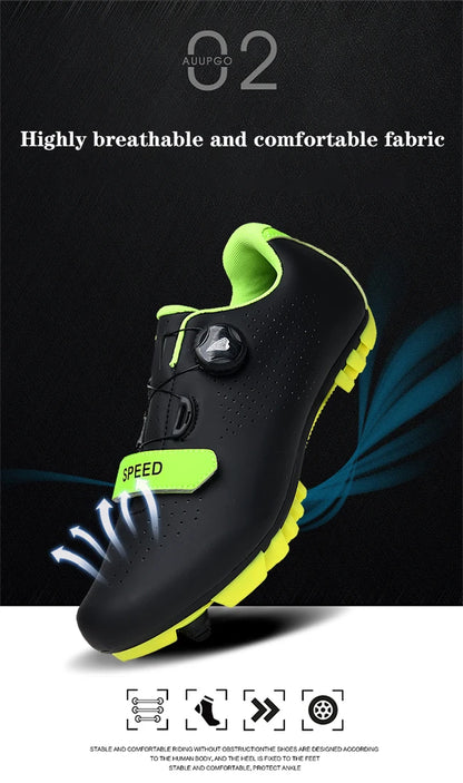 New Unisex pedal Cycling Shoes Flat shoes Suitable For Mountain Sports Pedal Self-Locking Cycling Shoes Breathable Cycling Shoes