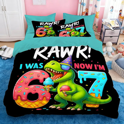 Set copripiumino Cartoon Print Six Seven 67 da 2/3 pezzi, copripiumino e federa per casa, ragazzi e adulti, regalo per ragazzi e ragazze
