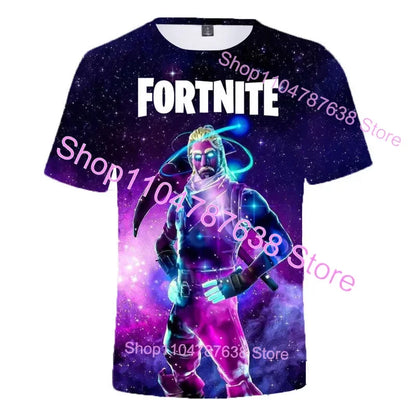 Summer T-shirt Raven Ultima Knight F-Fortnite T Shirt 3D Print Banana Peely Men's Tee Battle Royale Game Tops Birthday Gifts