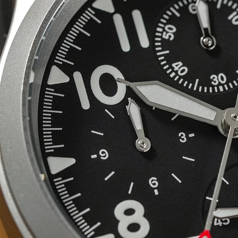 Militado ML1868KF Quartz Watch VK67 Chronograph Movement Military 3 Dial Vintage Watch 100m Waterproof Sapphire Crystal Watches