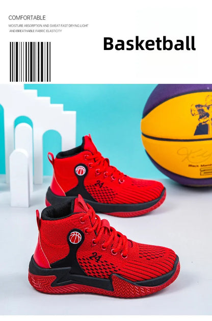 Large Size High Top Sports Shoes Men's Casual Breathable Comfortable Thick Bottom Basketball Shoes Running Shoes